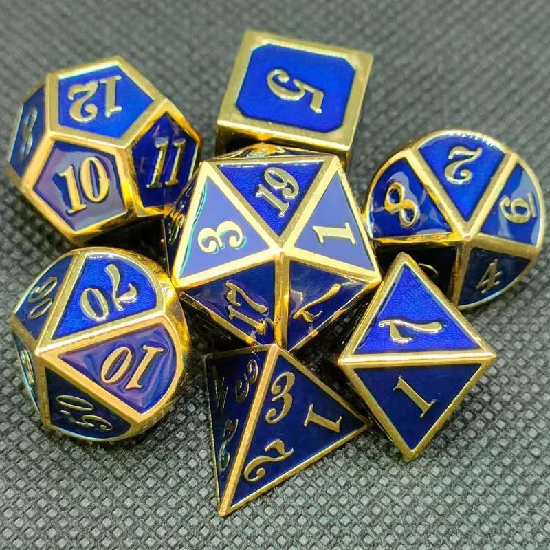 Custom Metal DND Dice Set Polyhedral D20 D10 D6 RPG Dice for Dungeon and Dragon Board Game
