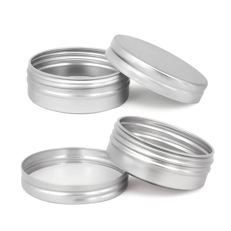 Wholesale custom 30ml aluminum jar Empty tin can Jars Aluminum metal tins aluminum jars large round metal tins