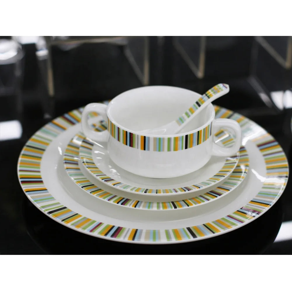 5 Star China Dinnerware Set Ceramic Tableware Set Japanese Ceramic Tableware Hotel Restaurant Ceramic Tableware Plate Set