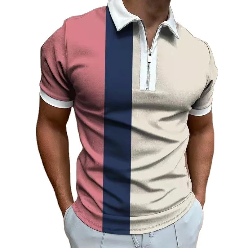 New Arrival Stylish Top Fashion Mens Golf Shirt Moisture Wicking Quick-Dry Short Sleeve Casual Polo Shirts for Men