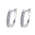 Minimalist U Shape Moissanite Earrings Moissanite 925 Sterling Silver Jewelry Huggies Earings Jewelry Women