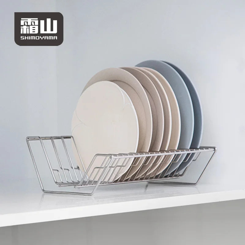 SHIMOYAMA Kitchen Tableware Dish Drainer Rack Household for Bowls Plates Dish Drying