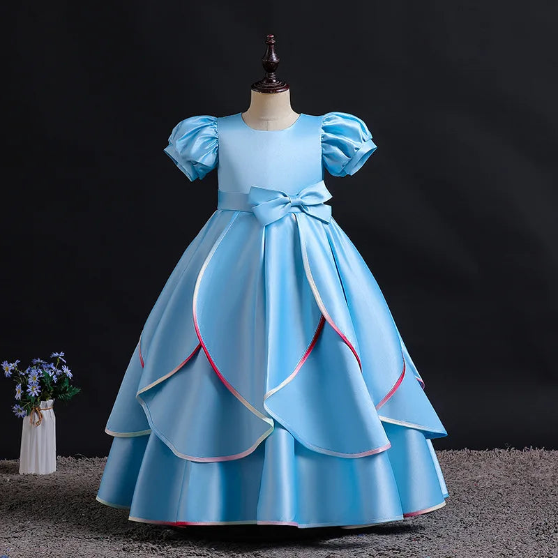 Deluxe Ball Gown Girls' Princess Dress up Costume Child Pretend Play Birthday Party Christmas Fancy Tutu Dresses