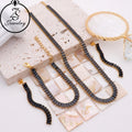 Gold Plated Women Jewelry Set Dubai Style Gold Jewelry Set Stainless Steel 4 Pcs  Stone Earrings Set