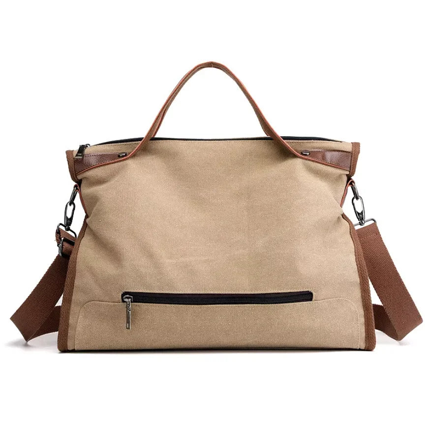 Jelly Tote Hand Bag Women Waxed Canvas Genuine Leather Tote Bag Ladies Big Messenger Bags Casual Solid Handbag for Lady