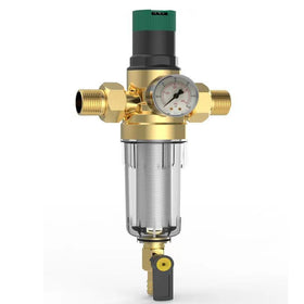 Reusable Whole House Sediment Water Filter Spin Down Sediment Filter 40micron Flushable Prefilter Filtration System with SS304