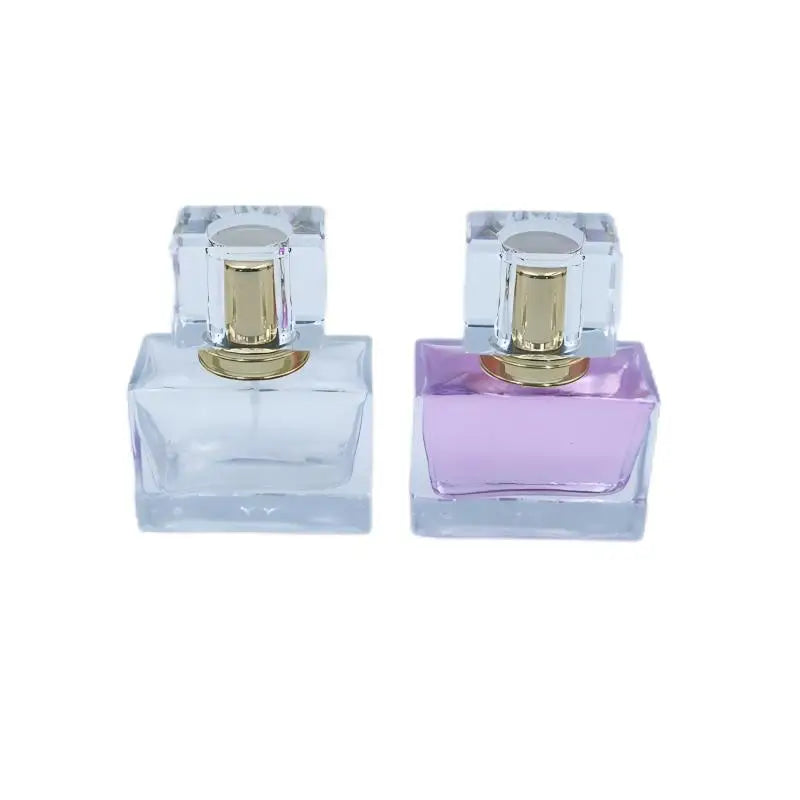 Wholesale Luxury Elegant 30ml Clear Flat Glass Pump Sprayer Spray Bottle Portable Perfume Essential Oil Custom Screen Printing