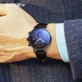 SINOBI Free Shipping Business Luxury Alloy Water Resistant Glass Dial Men's Original Watches Set