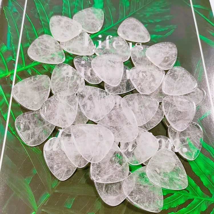 Diy Crystal OEM Musical Instruments Custom Logo Printing Crystal Clear Quartz Guitar Picks