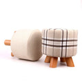 Living Room Furniture Colorful Ottoman Storage Stool With Wooden Legs