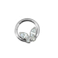 Stock ASTM F136 Titanium Cute Butterfly Earings Septum Nose Lip Clicker Calendo Brilliant CZ Body Piercing Children's Weddings