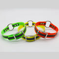Adjustable Nylon Outdoor Dog Collar Customized Logo Waterproof Reflective TPU Webbing Multicolor Durable Alloy Rivet Pet Collars