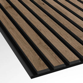 DIY 21mm 600x2400mm 600x3000mm 27-13mm Natural Walnut and Oak Acoustic Slat Wood Wall Panels for Office