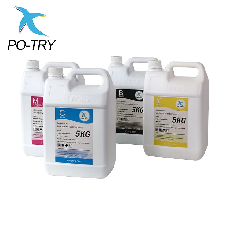 PO-TRY Direct Sales 5L High Color Fastness Digital for Ink for Heat Transfer Printer Sublimation Printing