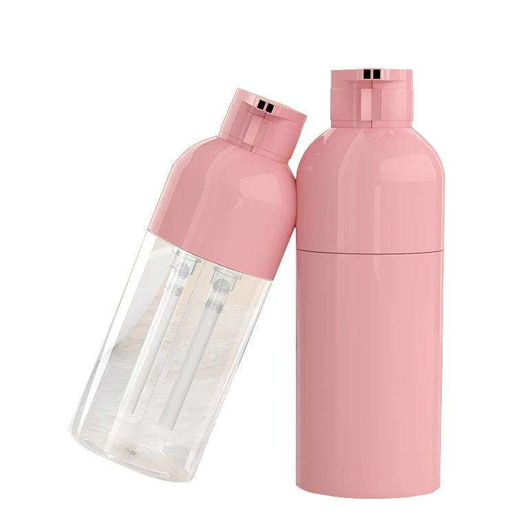Custom Dual Tube Plastic Lotion Shampoo Bottle 200ml/300ml/400ml Hair Dye Pump Packaging Bathroom Soap Dispensers for Wigs