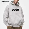 Quality Oversized Streetwear Hoodie Cropped Heavyweight French Terry Hoodies Cotton Drop Shoulder Boxy Blank Mens Hoodie