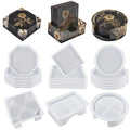 6-piece Cup Pad Set Resin Mold Gypsum Cup Pad Storage Box Combination square and Eight-sided Cup Pad Set Silicone Mold