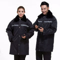 Wholesale Private OEM Custom Security Guard Winter Uniform Jacket Black Color Design Outdoor Wear Coat for Men Women