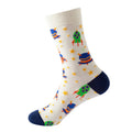 Fashion Custom logo Multicolored Original Design Cotton Socks Unisex Soft Breathable Middle Tube Crew Socks Casual Knitted Socks