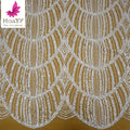 2023 Latest Bridal Beaded Tulle Lace Fabric With Pearls for Women Wedding Dress HY2742