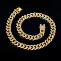 Hip Hop Men Women Jewelry 18K Rose Gold Plated Iced Out Bling 13mm Bracelets CZ Prong Diamond Miami Cuban Link Chain Necklaces