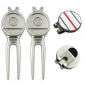 Manufacturer Magnet Pitch Custom Metal Logo Design Repair Magnetic Personalized Ball Marker Golf Divot Repair Tool Hat Clip