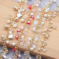 C136 50cm/lot DIY Necklace for Women Handmade  Trendy Pearl Crystal Chain Gold Silver Plastic for Gifts Mainly Copper Accessory