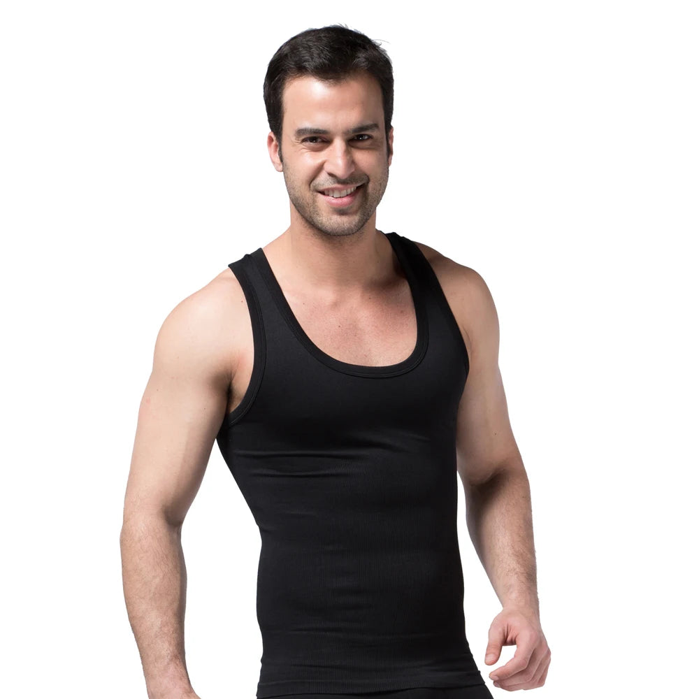 Men's Sexy Underwear Shirts Short Sleeve T-Shirt Top Compression Shirts for Men Slimming Shapewear Abdomen Undershirt