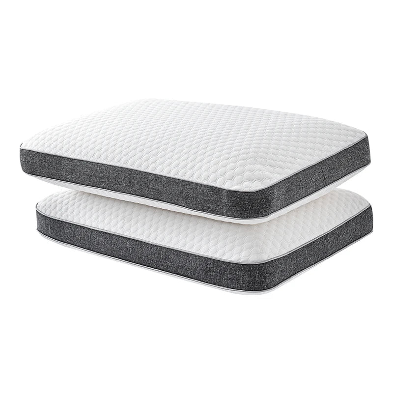 Pain Relief Neck Support Luxury Bread Shape Bamboo Fiber Memory Foam Pillow for Side Sleepers-Factory Price Easy Sleep Rested
