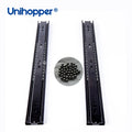 Unihopper 45mm 3 Fold Track Full Extension Ball Bearing Rails Telescopic Channel Furniture Drawer Slide