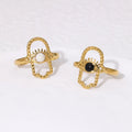 Beimai OEM Ring Fashionable 18K Gold-plated Stainless Steel Eye Opening Ring