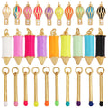 Minimalism Trendy Rainbow Matchstick Crayon Balloon Shape Charm PendantColourful Jewelry Necklace Making Wholesale Supplies L07
