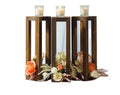 JUNJI Wood Candle Lantern Centerpiece Rustic Wedding Table Decoration Farmhouse Decor Wooden Candle Holder