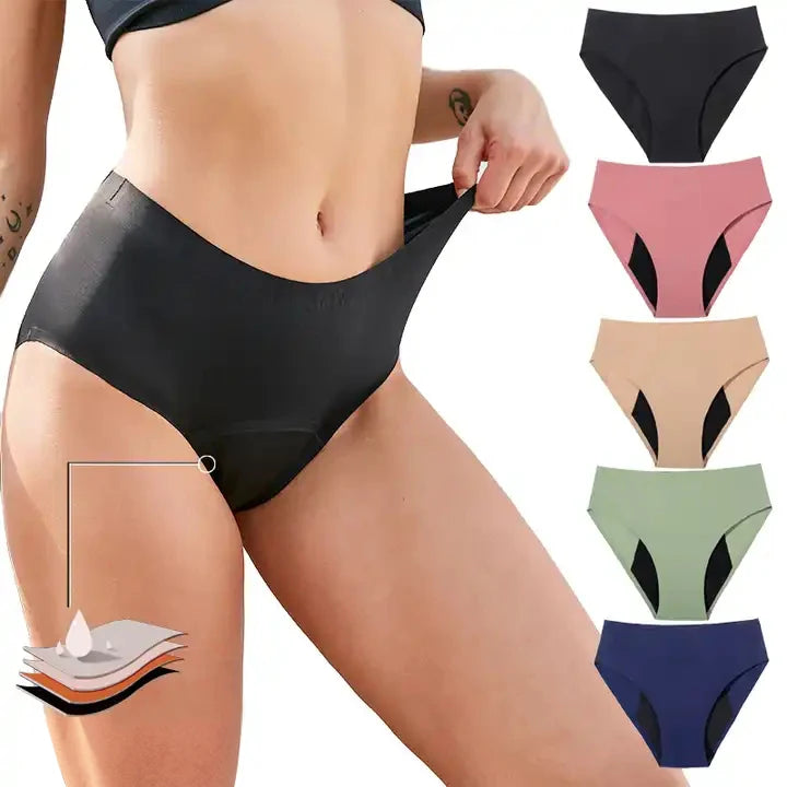 Heavy Flow Absorption 4 Layers Leakproof High Waist Period Panties Women Seamless Menstrual Period Culotte Menstruelle Underwear