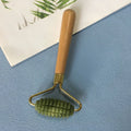 HZ Custom Natural Rose Quartaz White Jade Eye Face Beauty Roller and Gua Sha Tools Set Packaging
