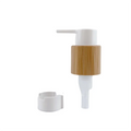 24mm Luxury Serum Cream Lotion Pump for Cosmetics Bamboo Closure Lotion Dispenser Pump