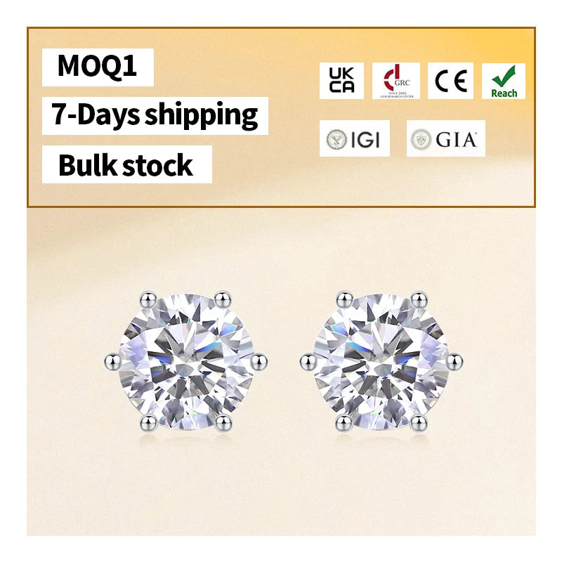 Best Wishes Price Base Sterling Silver Moissanite Grillz Custom Earrings with Free Video and Picture