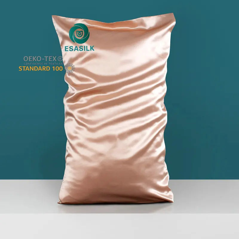 ESASILK 100% Mulberry Silk Pillowcase 10 Color Custom Wholesale 22mm Plain Woven Silk Home Hair Hotel Solid Pattern Box Packing