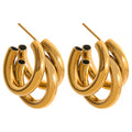JINYOU 803 Charm Stylish 18k Gold Plated Chunky Waterproof Personality Earrings Jewelry Women Pendientes Mujer