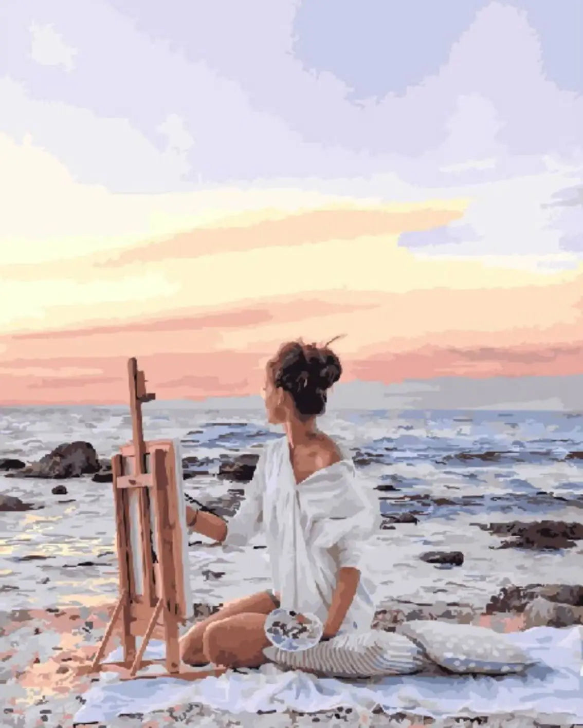 CHENISTORY 997305 Oil Diy Paint by Numbers Sunset Beauty Painter Acrylic Painting Abstract Paint No Frame