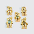 CZ8744 Large Big 18k Gold Plated Cute CZ Micro Pave Bear Animal Charm Pendants