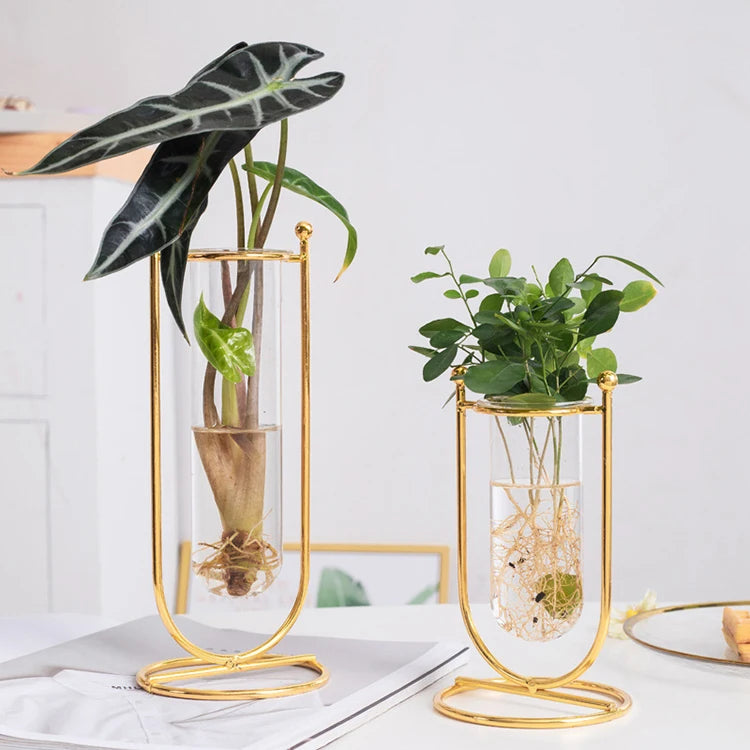 Wholesale Modern Style Houses Art Gold Iron Vase Decoration for Home & Hotels
