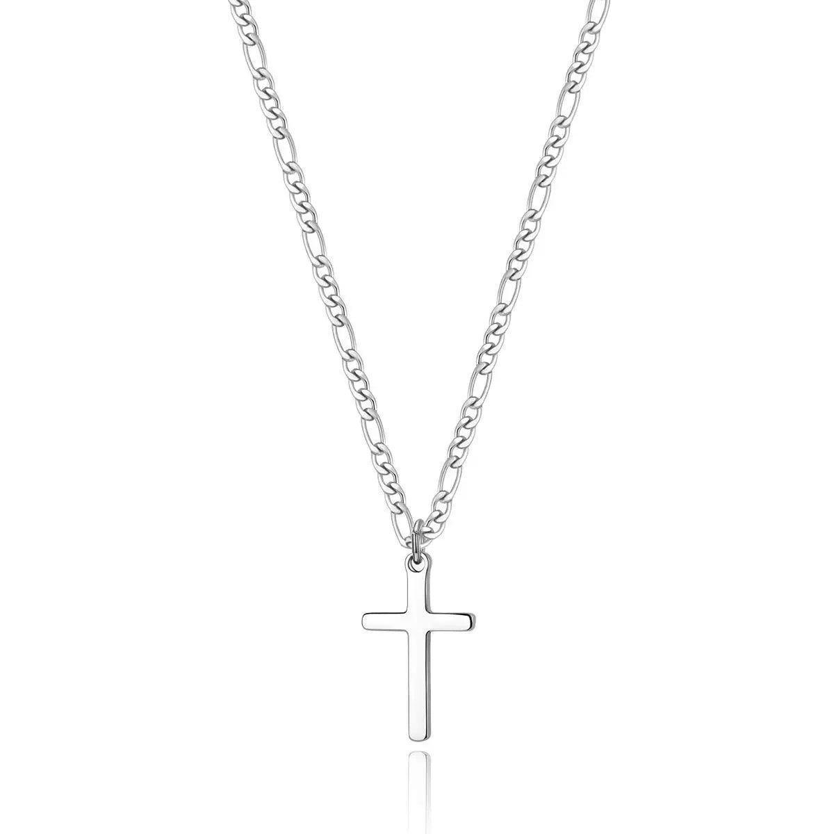 New Stainless Steel Cross Pendant Necklace for Men Women Minimalist Jewelry