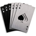 BS006 Beer Tool Credit Card Steel Custom Logo Bar Blade Speed Flat Casino Poker Ace Beer Bottle Opener