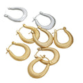 Hot Fashion Trend Personality Design Stainless Steel 18K Gold Plated Earrings with Diamond Titanium Trendy Number Shape Women