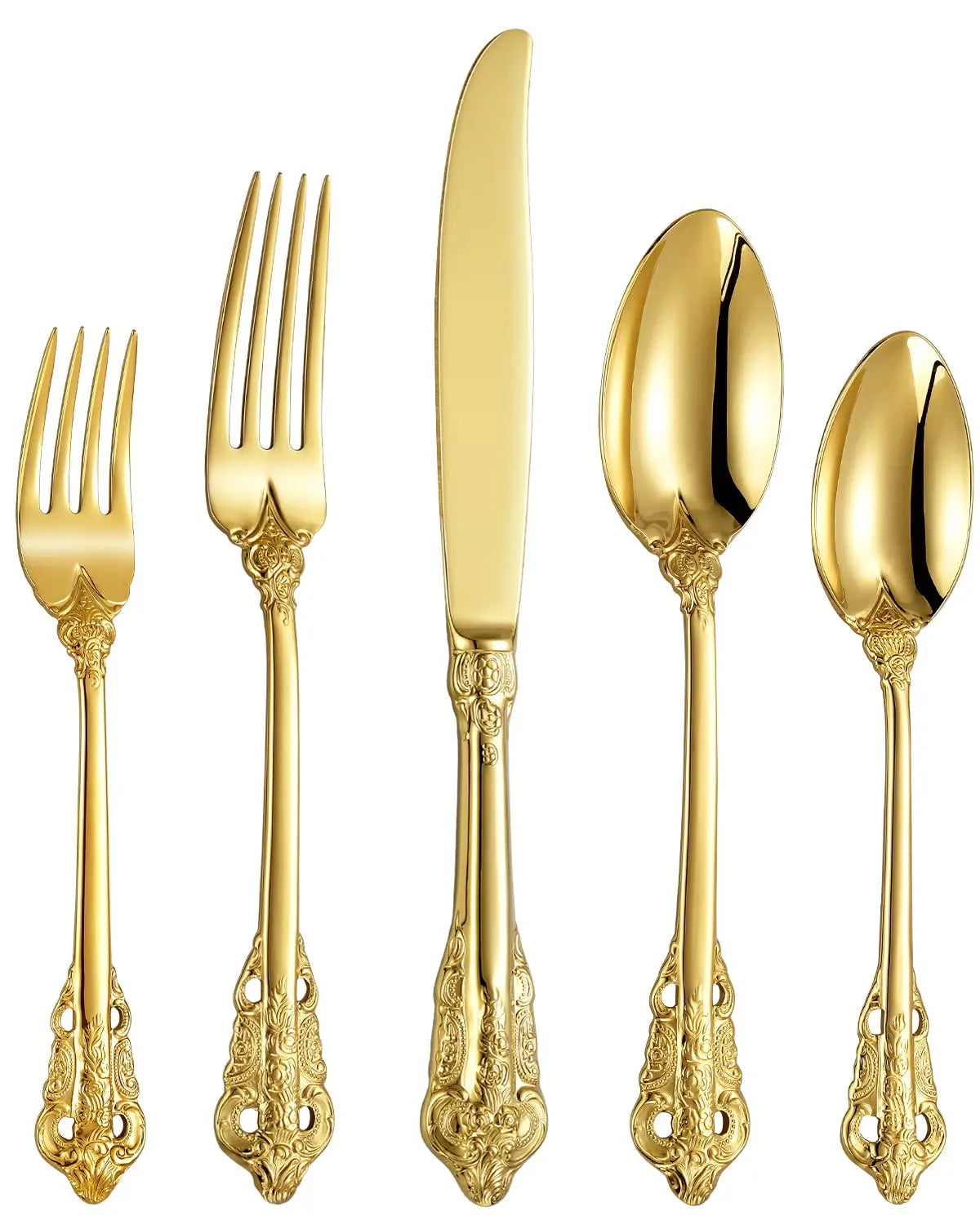 Wholesale Retro Royal Court Flatware Set 304 Stainless Steel Baroque Spoon Fork Knife Menagere Couvert Cutlery Set for Hotel