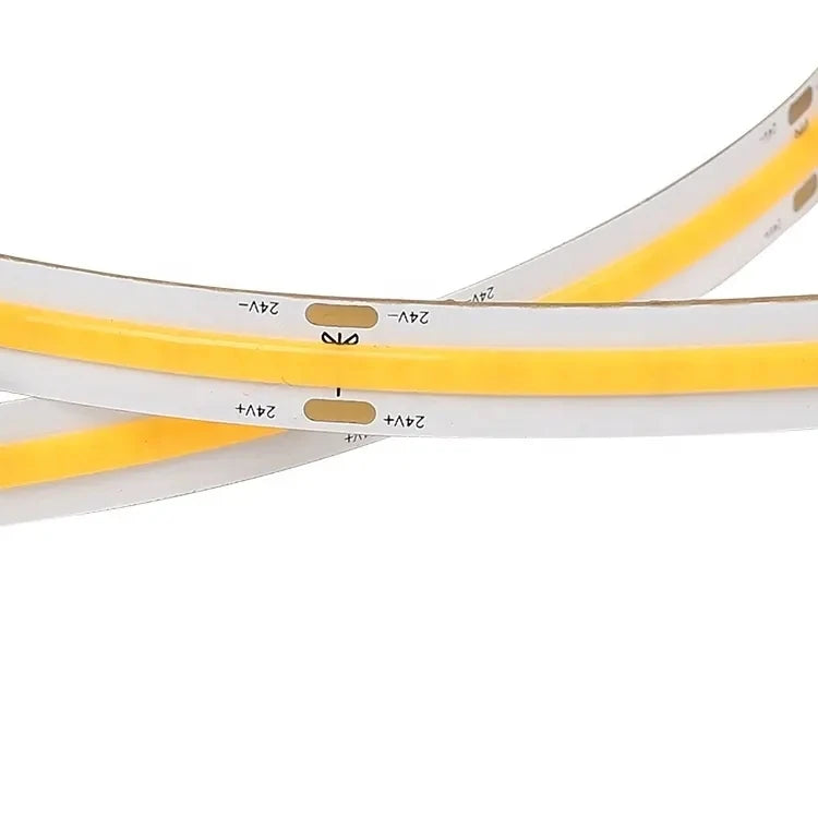Zhongshan Indoor Decor Light IP20 320 480leds/m COB 8MM Width DC24V 10W 12W Led Strip