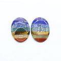 Thumbled Worry Stone for Anxiety 7 Chakra Healing  Crystal Quartz Oval Ellipse Meditation Beads for Women Men