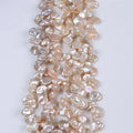 12-13mm pink Color Fresh Water Pearls Irregular Shape Keshi Pearls Strands