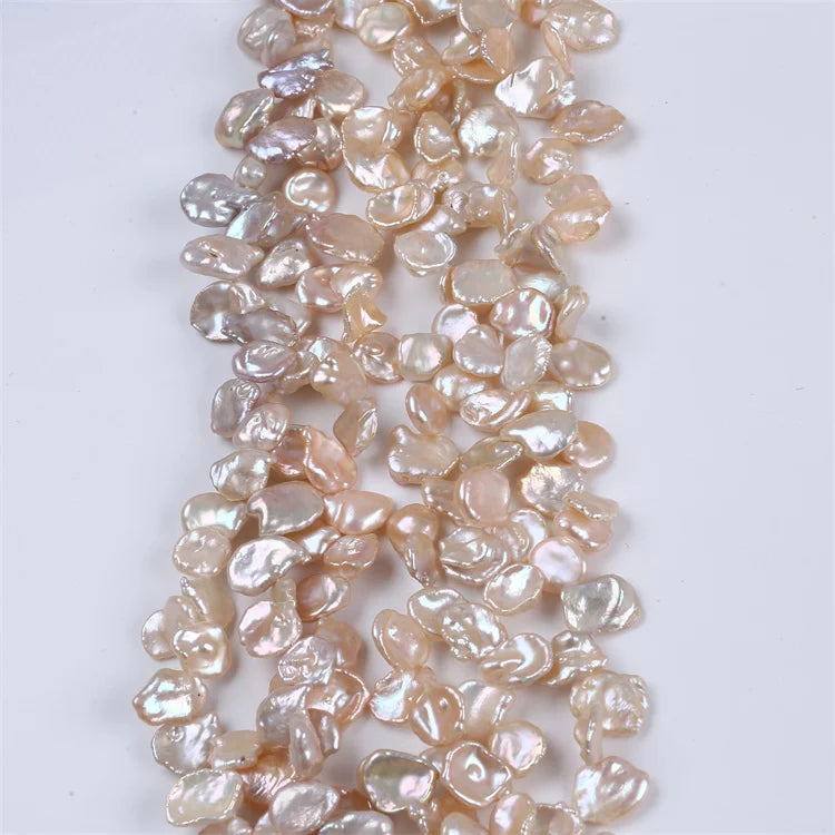 12-13mm pink Color Fresh Water Pearls Irregular Shape Keshi Pearls Strands